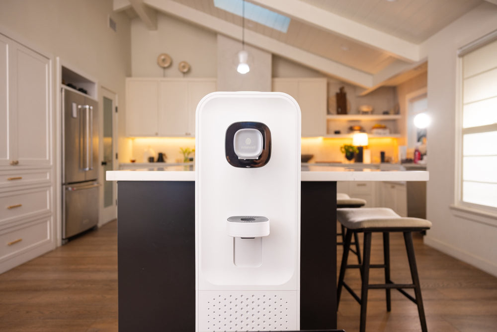 White Model 1 standing by the kitchen island